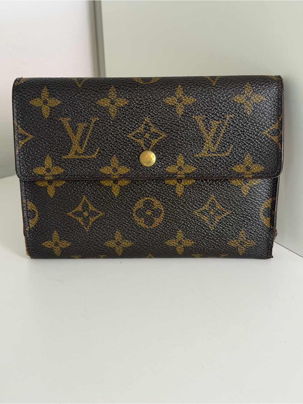 Vintage Louis Vuitton Monogram Sarah Long Wallet Brown Canvas Made in France